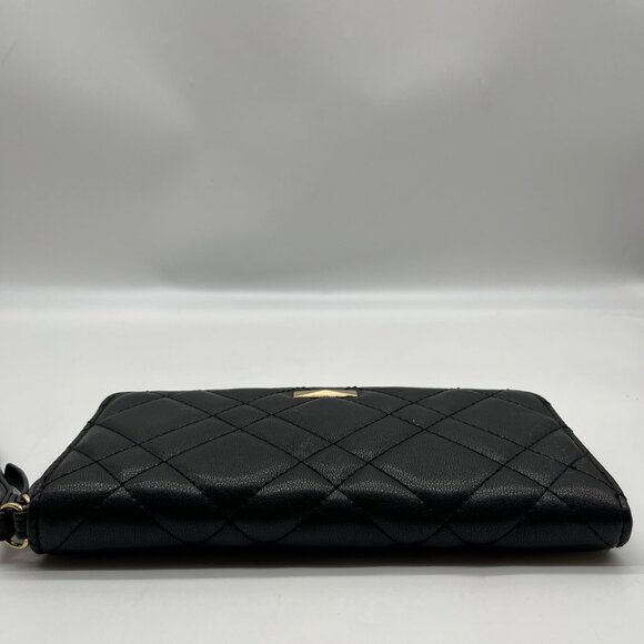 I.N.C. International Concepts Black Quilted Hazel Zip -Around Wristlet - Picture 5 of 11